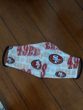 San Francisco 49ers Kids Face Mask - Red & White